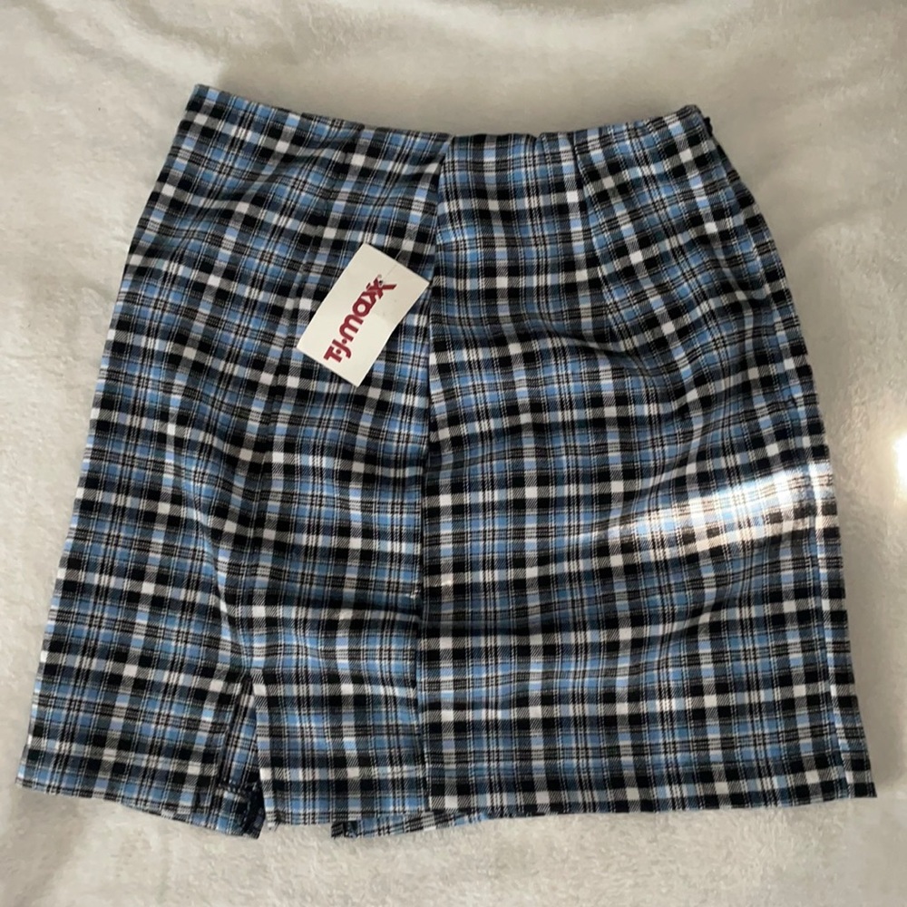 Blue Plaid Skirt